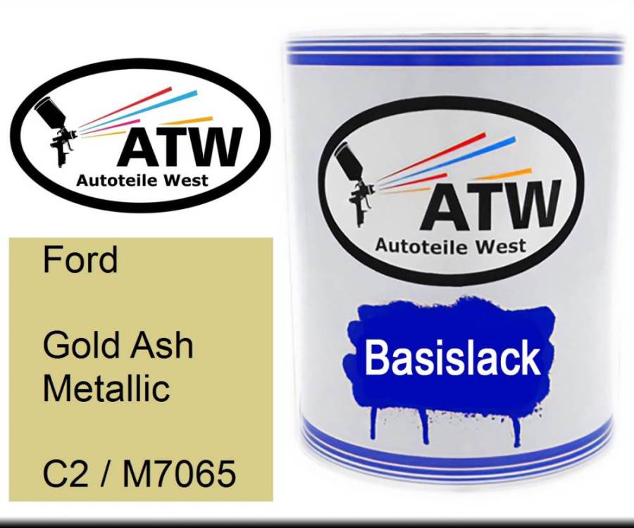 Ford, Gold Ash Metallic, C2 / M7065: 1L Lackdose, von ATW Autoteile West.
